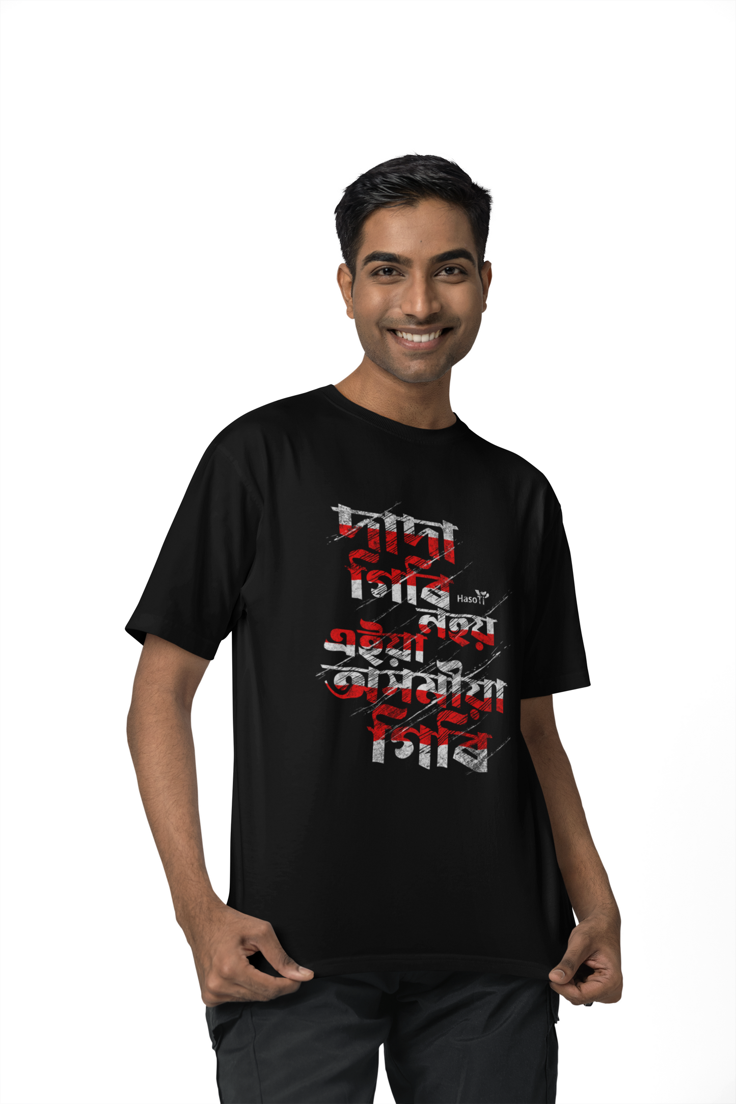 Dada Giri | Assamese graphic printed t shirt | Regular | Black | Men