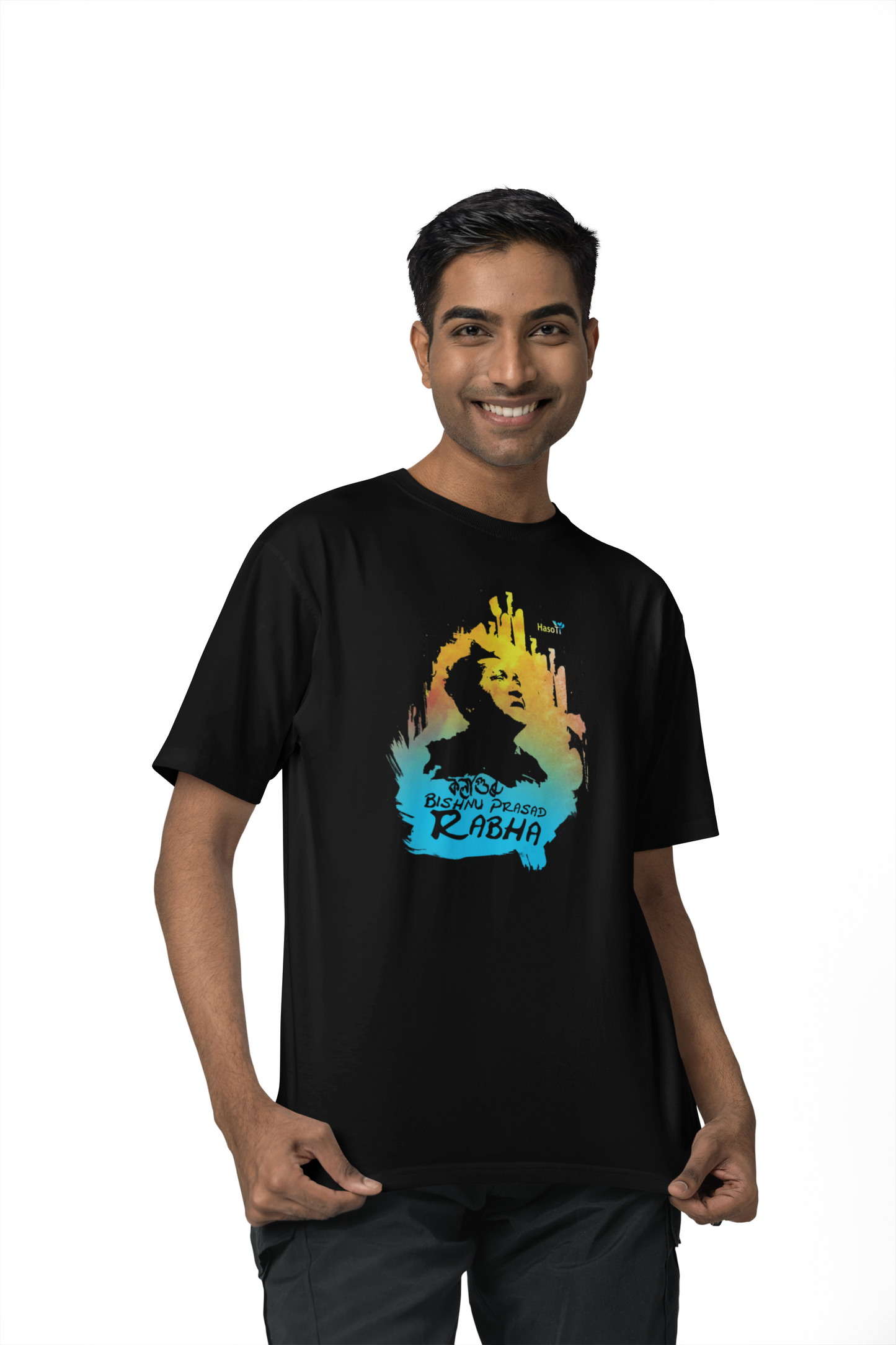 Kalaguru | Assamese graphic printed t shirt | Regular | Black | Men