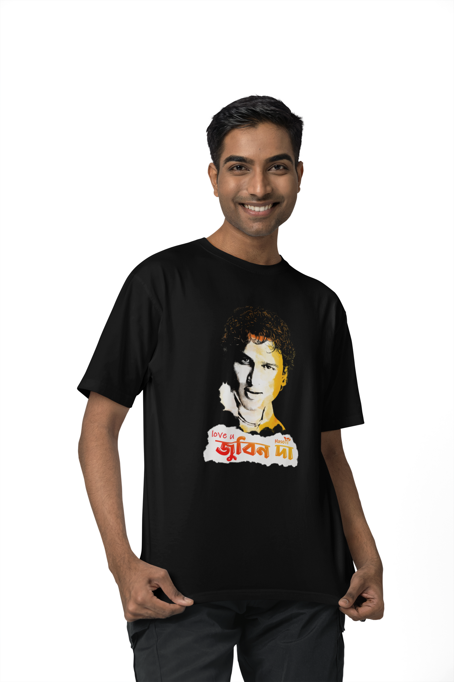 Love u Zubeen Da | Assamese graphic printed t shirt | Regular | Black | Men